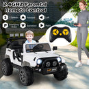 INFANS 2 Seater Ride on Truck, 12V Battery Powered Electric Vehicle for Kids with Remote Control, Power Display, LED Lights