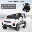 INFANS Ride on Police Car, 12V Kids Battery Powered Electric Vehicle with Siren, Flashing Lights, Bluetooth, Power Display