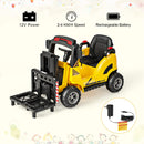 INFANS Ride on Forklift, 12V Kids Electric Vehicle Construction Truck with Liftable Fork and Pallet, Toddlers Battery Powered Car