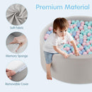 INFANS Foam Ball Pit for Toddlers with 200 Balls, 36"x 12" Large Round Ball Pool Playpen with Soft Memory Sponge Pad, BPA Free