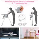 INFANS Foldable High Chair for Babies & Toddlers with Multiple Adjustable Backrest, Footrest and Seat Height