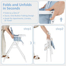 INFANS Baby High Chair, Quick Folding Portable Highchair for Babies and Toddlers with Adjustable Footrest Removable Dishwasher Tray PU Seat