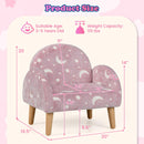 INFANS Kids Sofa with Glow in The Dark, Toddler Armchair Couch, Upholstered Comfy Foam Children Chair for Kindergarten Playroom
