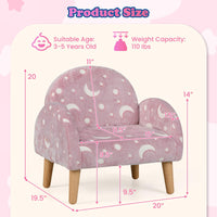 INFANS Kids Sofa with Glow in The Dark, Toddler Armchair Couch, Upholstered Comfy Foam Children Chair for Kindergarten Playroom