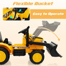 INFANS Kids Ride on Car, 12V Electric Excavator Vehicle Construction Truck, Toddlers Battery Powered Bulldozer Tractor