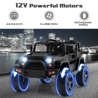 12V Electric Vehicle Car with Remote Control, Toddlers Battery Powered Toy with 2 Speeds, Spring Suspension INFANS