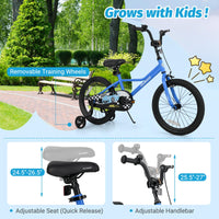 INFANS Kids Bike, 16 18 Inch Toddlers Bike with Training Wheels Safety Bell Adjustable Seat and Handlebar