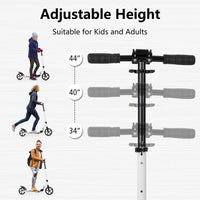 INFANS Kick Scooter for Adults Teens, Big Wheels Foldable Scooter  Ages 10+ Kids Youth