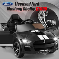Licensed Ford Mustang GT500 Ride on Car for Kids by INFANS, Battery Powered Electric Vehicle with Remote Control, 37-96 months