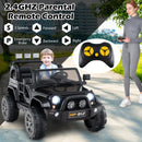 INFANS 2 Seater Ride on Truck, 12V Battery Powered Electric Vehicle for Kids with Remote Control, Power Display, LED Lights
