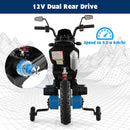 INFANS Kids Motorcycle 12V, Electric Ride-on Motorbike for Toddlers with Training Wheels