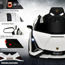 INFANS 12V Licensed Lamborghini Sian Kids Ride on Car with Parent Remote Control, Electric Toy Roadster Carbon Fiber Textured