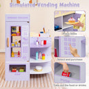 INFANS Kids Grocery Store Playset, Wooden Supermarket Toy Set with Cash Register, Vending Machine, Pretend Play Store