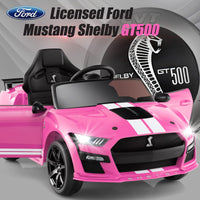 Licensed Ford Mustang GT500 Ride on Car for Kids by INFANS, Battery Powered Electric Vehicle with Remote Control, 37-96 months