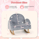 INFANS Kids Sofa with Glow in The Dark, Toddler Rocking Chair, Upholstered Comfy Foam Children Chair for Kindergarten Playroom