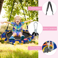 INFANS 2 in 1 Swing and Trampoline Combo, 36 Inch Foldable Hammock Saucer Tree Swing Bouncer
