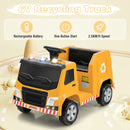 INFANS Ride on Car, 6V Recycling Garbage Truck Electric Vehicle with Music, Horn, Warning Lights