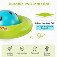 INFANS 8FT Inflatable Dome Rocker Bouncer, Outdoor Kids Giant Roll and Play Seesaw Rocker with 6 Secure Handles