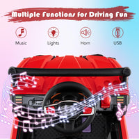 INFANS 12V Ride on Car UTV, Battery Powered Off-Road Kids Electric Vehicles with Remote Control, Music, Horn, MP3, Lights