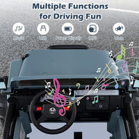 INFANS 2 Seater Ride on Truck, 12V Battery Powered Electric Vehicle for Kids with Remote Control, Power Display, LED Lights