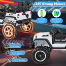 INFANS 24V 2 Seater Ride on Car for Kids, 2WD/4WD Battery Powered with Remote Control, 20" Wide Seat Electric Jeep Toys