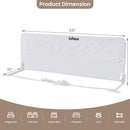 INFANS Bed Rail for Toddlers, 59" Foldable Safety Baby Crib Rail Fit for Kids Twin, Extra Long Swing Down Bed Guardrail for Convertible Crib, Queen, Full, King Mattress Side Guard