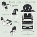 INFANS 5 in 1 Baby High Chair, Convertible Toddler Table Chair Set, Rocking Chair, Multi-Function Seat with Lockable Universal Wheels