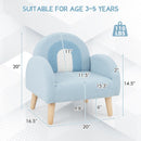 INFANS Kids Sofa, Toddler Armchair with Solid Wooden Frame Anti-Tipping Design Plush Fabric, Upholstered Children Chair