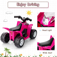 Infans Kids Ride on ATV, 6V Electric Vehicle for Toddlers, 4 Wheeler Battery Powered Motorized Quad Toy Car