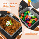 INFANS Mud Kitchen for Kids Outdoor, Wooden Toddler Play Kitchen with Cooking Accessories, Toy Playset for Backyard Garden