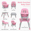 INFANS 8 in 1 Baby High Chair, Convertible Highchair for Babies and Toddlers, Infant Dining Booster Seat, Kids Stool Table Chair Set