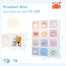 INFANS Children Wardrobe, Kid Closet Portable Baby Dresser Cute for Kids Bedroom Nursery Armoire with Doors
