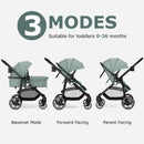 INFANS 2 in 1 Baby Stroller, High Landscape Infant Stroller, Foldable Pushchair