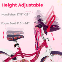 INFANS Kids Bike for Girls, 14 16 Inch Children's Bicycle with Removable Training Wheels and Doll Seat