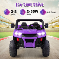 INFANS 2 Seater Ride on UTV, 12V Kids Electric Vehicle Dump Truck, Toddlers Battery Powered Car with Music