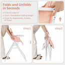 INFANS Baby High Chair, Quick Folding Portable Highchair for Babies and Toddlers with Adjustable Footrest Removable Dishwasher Tray PU Seat