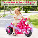 INFANS Ride on Push Car, Foot-to-Floor Sliding Car for Toddlers Kids Motorcycle with Bubble Maker, 3 Wheels Ride on Toys