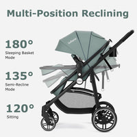 INFANS 2 in 1 Baby Stroller, High Landscape Infant Stroller, Foldable Pushchair