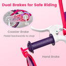 INFANS Kids Bike for Girls, 14 16 Inch Children's Bicycle with Removable Training Wheels and Doll Seat