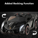 INFANS 2 Seater Kids Ride on Car, 12V 4WD Licensed Lamborghini Veneno Powered Electric Vehicle with Rocking Mode, Remote Control