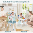 INFANS 8 in 1 Baby High Chair, Convertible Highchair for Babies and Toddlers, Infant Dining Booster Seat, Kids Stool Table Chair Set