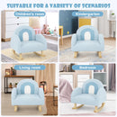 INFANS Kids Sofa, Toddler Rocking Chair with Solid Wooden Frame, Anti-Tipping Design, Plush Fabric, Children Armchair