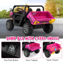 INFANS 2 Seater Ride on UTV, 12V Kids Electric Vehicle Dump Truck, Toddlers Battery Powered Car with Music