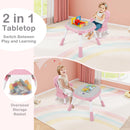 INFANS 9 in 1 High Chair, Convertible Baby Highchair, Table and Chair Set Building Block Infant Dining Booster Seat