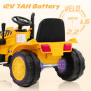 INFANS Kids Ride on Car, 12V Electric Excavator Vehicle Construction Truck, Toddlers Battery Powered Bulldozer Tractor