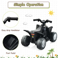 Infans Kids Ride on ATV, 6V Electric Vehicle for Toddlers, 4 Wheeler Battery Powered Motorized Quad Toy Car