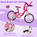 INFANS Kids Bike for Girls, 14 16 Inch Children's Bicycle with Removable Training Wheels and Doll Seat