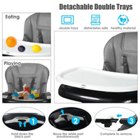 INFANS 4 in 1 High Chair�CBooster Seat, Convertible Highchair, Installation-Free,Simple Fold for Baby, Infant& Toddler