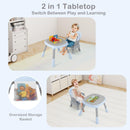 INFANS 9 in 1 High Chair, Convertible Baby Highchair, Table and Chair Set Building Block Infant Dining Booster Seat