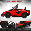 INFANS 12V Licensed Lamborghini Sian Kids Ride on Car with Parent Remote Control, Electric Toy Roadster Carbon Fiber Textured